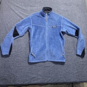 Vintage Women's Patagonia R Regulator Polartec Fleece Jacket Small Blue Hiking